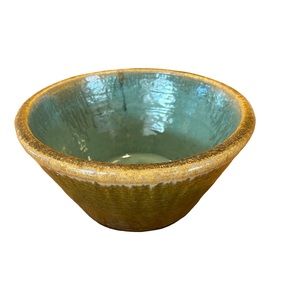 Teal Glazed Ceramic Pottery Bowl